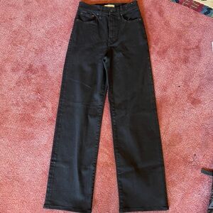 Madewell 26 T The Perfect Vintage Wide Leg Jean NWT Black